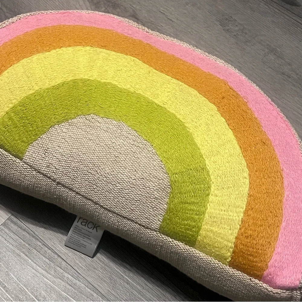 Nordstrom Rainbow Tweed Embroidered Pillow